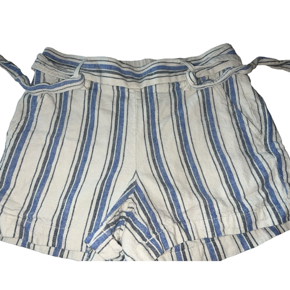 J.Crew Striped Linen Tie-Front Shorts - Picture 5 of 6